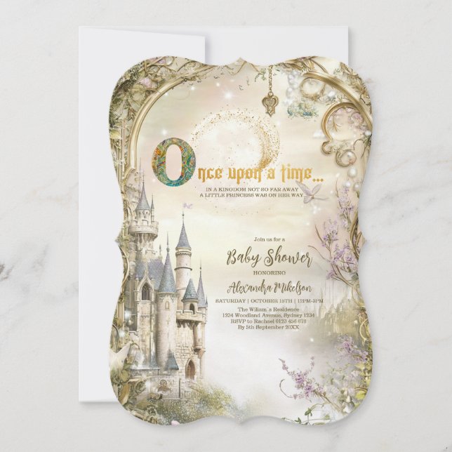 Invitation Baby Shower de Conte de Fées (Devant)