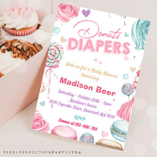 Invitation Baby shower de couches de beignes mûres