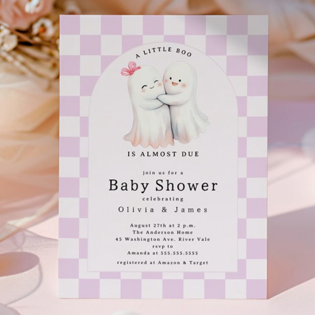 Invitation Baby shower de couple de fantômes (Créateur téléchargé)