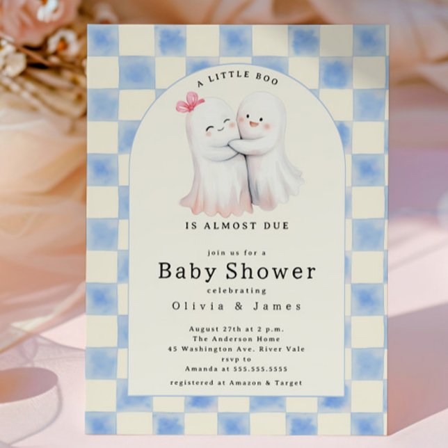Invitation Baby shower de couple de fantômes (Créateur téléchargé)