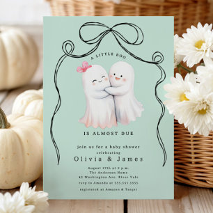 Invitation Baby shower de couple fantôme