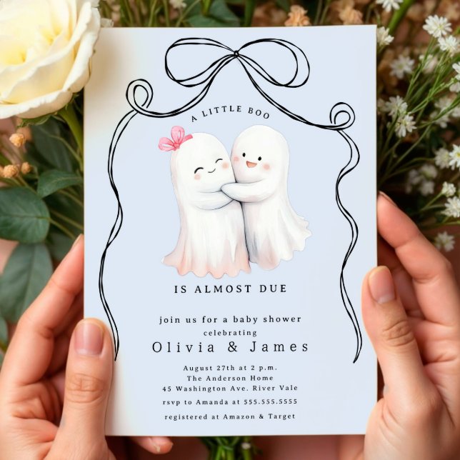 Invitation Baby shower de couple fantôme (Créateur téléchargé)