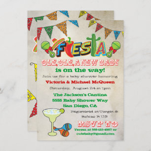 Invitation Baby shower de couples de fêtes mexicai
