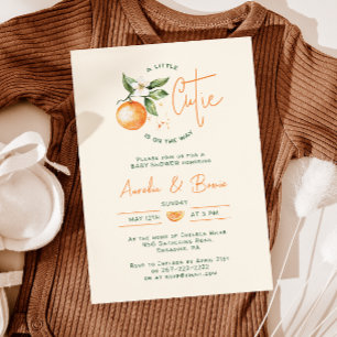 Invitation Baby shower de Couples de Petite Cutie Orange