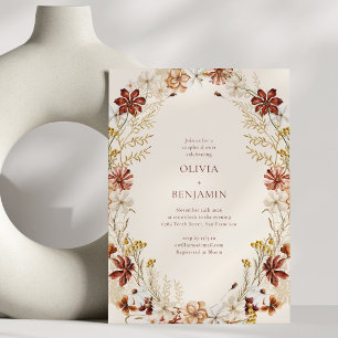 Invitation Baby Shower de couples pour Jardin Floral à l'Aqua