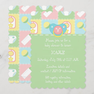 Invitation Baby shower de courtepointe pour bébé