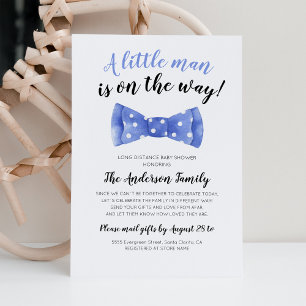 Invitation Baby shower de Cravate Bow par distance de courrie