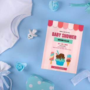 Invitation Baby shower de crème glacée