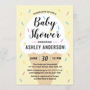 Invitation Baby shower de crème glacée