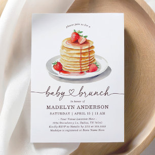 Invitation Baby shower de crêpes de Brunch pour bébé