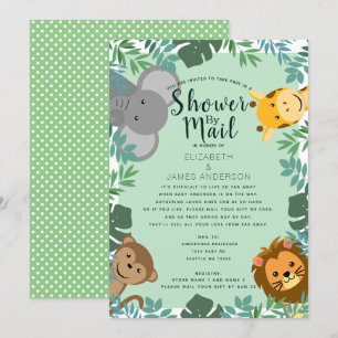 Invitation Baby shower de critères de jungle par courrier