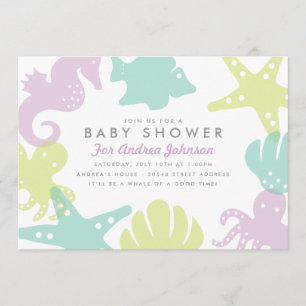 Invitation Baby shower de critères océaniques mign
