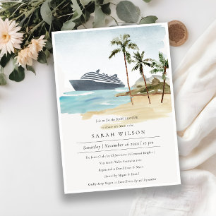 Invitation Baby shower de croisières de palmiers d