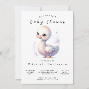 Invitation Baby shower de cygne de Boho modifiable