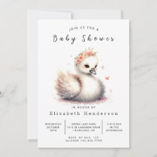 Invitation Baby shower de cygne du lac Custom