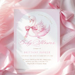 Invitation Baby shower de cygne rose Coquette<br><div class="desc">Coquette Baby shower de cygne rose Invitation</div>