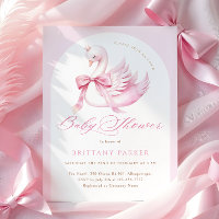 Baby shower de cygne rose Coquette