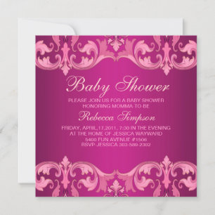 Invitation Baby shower de Damas rose
