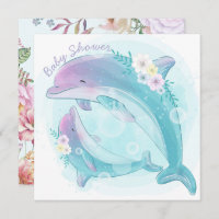 Invitation Baby shower de dauphins