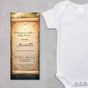 Invitation Baby shower de défilement de forêt enchantée en gr