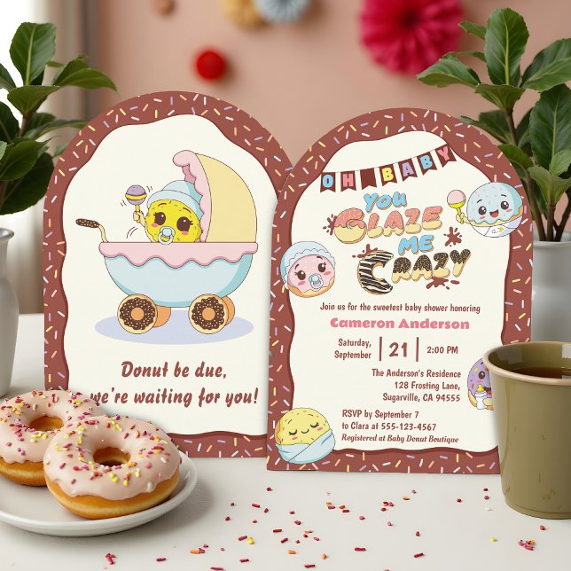 Invitation Baby shower de dessin et arrosage pour bébé mignon (Créateur téléchargé)
