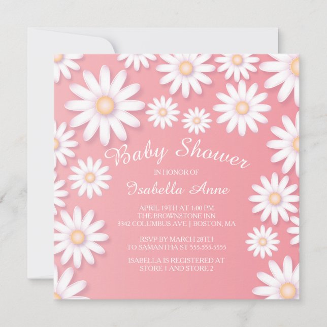 Invitation Baby shower de douceur (Devant)