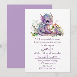 Invitation Baby shower de Dragon Bébé