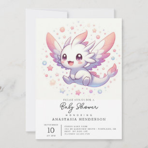 Invitation Baby shower de dragon mythique