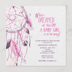 Invitation Baby shower de Dreamcatcher rose