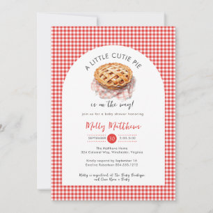 Invitation Baby shower de En vichy à tarte Little Cutie
