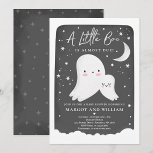 Invitation Baby shower de fantôme de petit garçon neutre pour