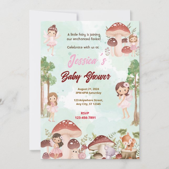 Invitation Baby shower de farine (Devant)