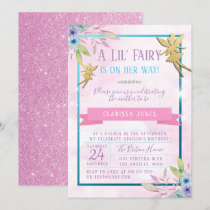 Invitation Baby shower de fée
