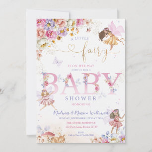 Invitation Baby shower de fée