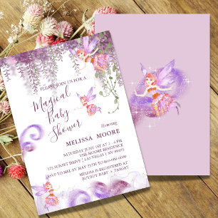 Invitation Baby shower de fée magique