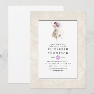 Invitation Baby shower de fées brillant