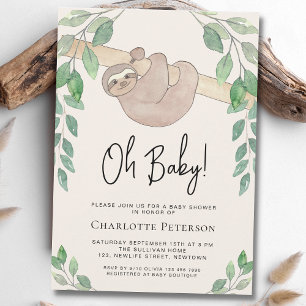 Invitation Baby shower de fentes mignonne