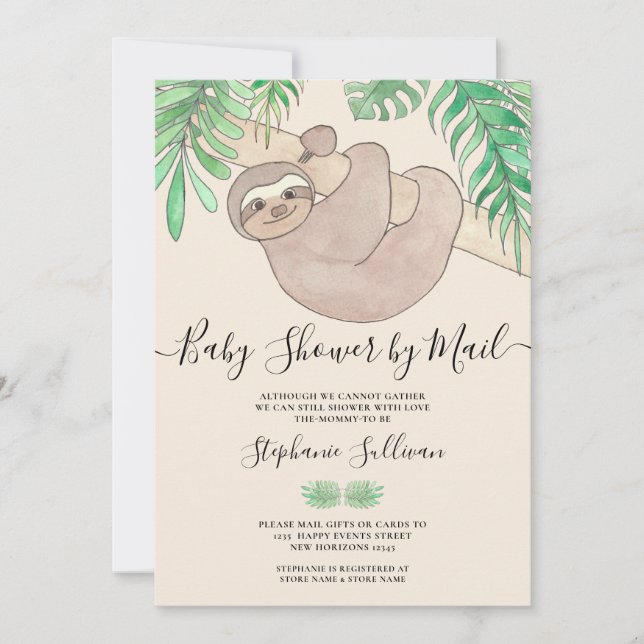 Invitation Baby shower de fentes mignonne par courrier (Devant)