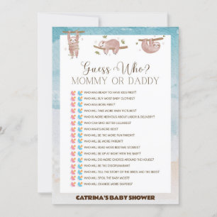 Invitation Baby shower de fentes - Nom modifiable, 5x7