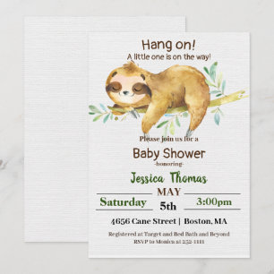Invitation Baby shower de fentes rustique