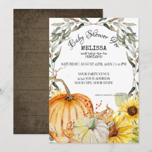 Invitation Baby shower de feuillage de tournesol de ferme Cit