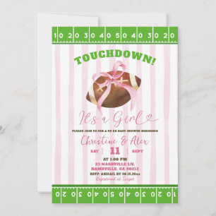 Invitation Baby shower de fille à touches roses