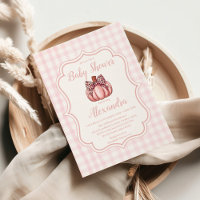 Baby shower de fille Citrouille rose