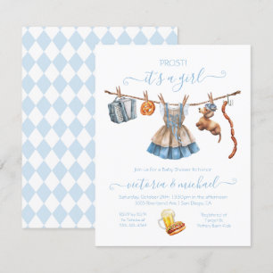 Invitation Baby shower de fille Oktoberfest