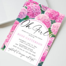Baby shower de fille rose Hydrangea Oh
