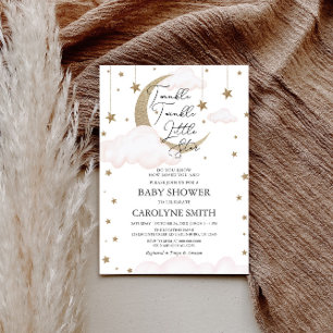Invitation Baby shower de fille Twinkle Little Sta