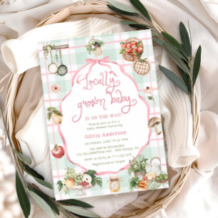 Invitation Baby shower de filles cultivées localement