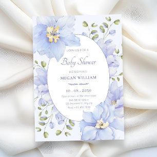 Invitation Baby shower de fleur mauve