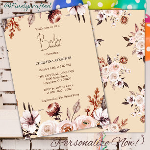 Invitation Baby shower de Fleur sauvage Boho Nature personnal