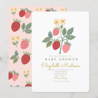 Baby shower de fleurs de bouquet de fraises